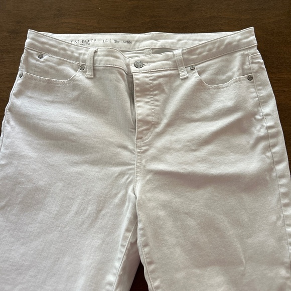 Talbots White Slim Ankle Jeans size 14 - Picture 1 of 4